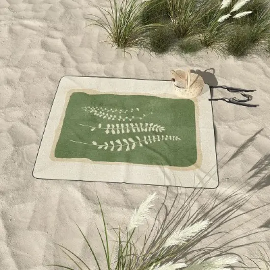 Nadja Leaf Design 17 Picnic Blanket - Deny Designs image {2}