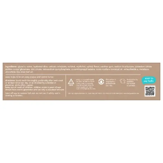 hello Antiplaque and Whitening Fluoride-Free Toothpaste , SLS Free and Vegan - 4.7oz image {12}