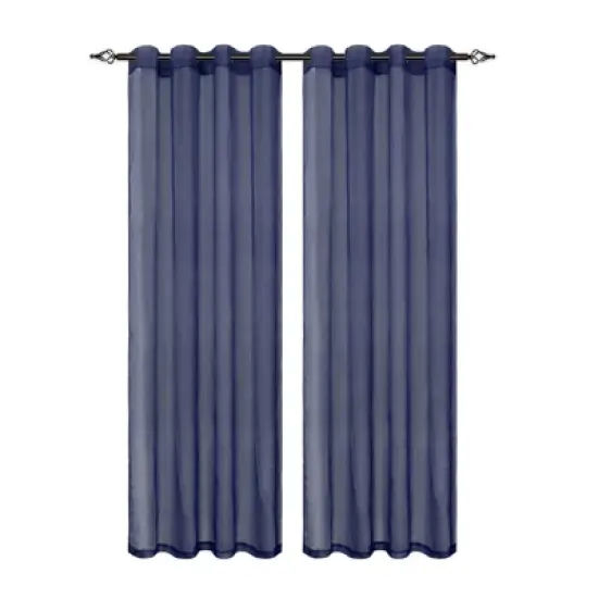 GoodGram Ultra Luxurious Elegant Sheer Grommet Single Curtain Panel image {18}