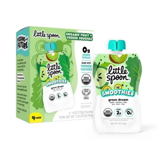 Little Spoon Green Dream Smoothie Pouches - 16oz/4ct image {7}