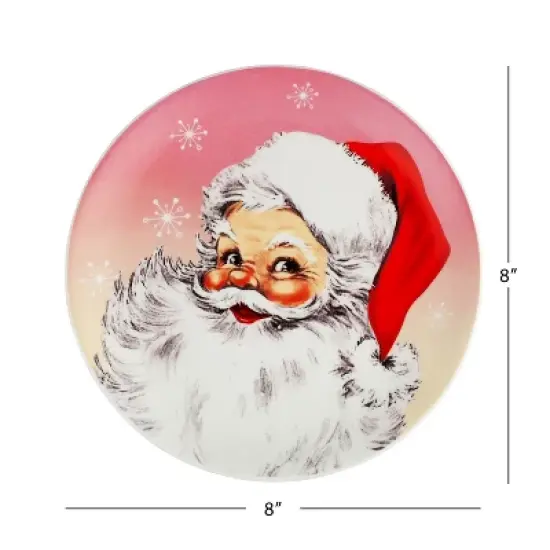 Mr. Christmas 8" Set of 4 Ceramic Pastel Plates image {2}