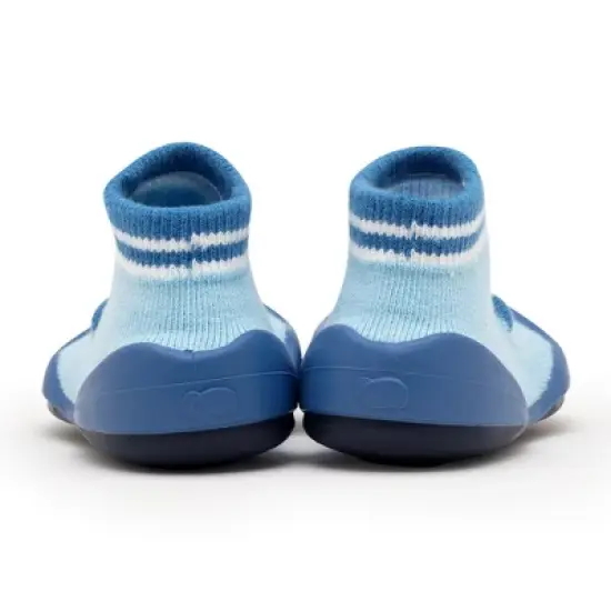 Komuello Baby Boy/ First Walk Sock Shoes Piglet Blue image {2}
