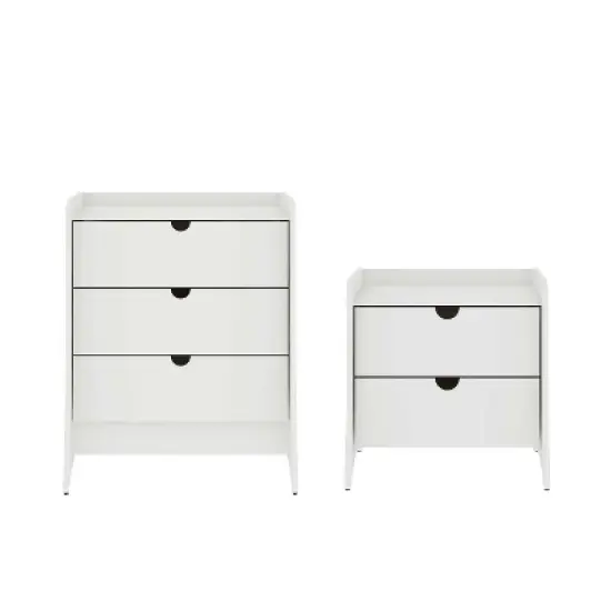 Manhattan Comfort 2pc Coney Dresser and Nightstand Bedroom Set image {5}