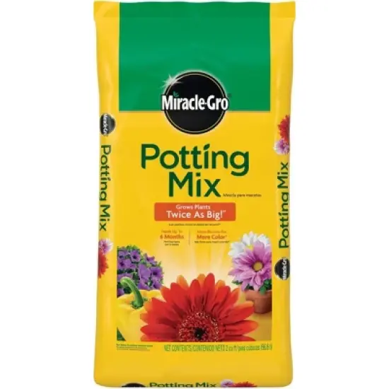 Miracle-Gro Potting Mix for Container Plants, Flowers, Vegetables, Shrubs, Annuals, Perennials, Feeds up to 6 Months, 2 cu ft image {9}