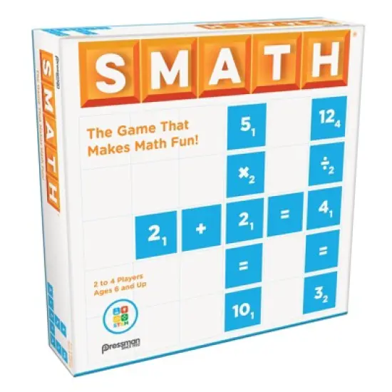 Pressman SMATH Math Board Game - Educational Toys & Games for Kids, Learn Math Fast image {1}