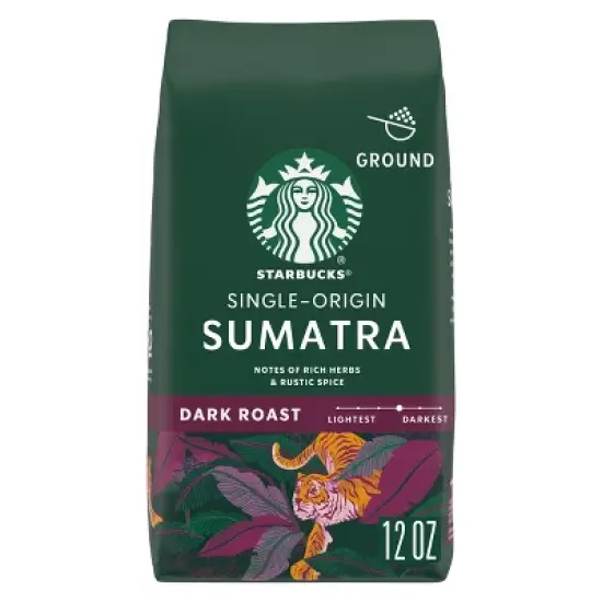 Starbucks Dark Roast Ground Coffee &mdash; Sumatra &mdash; 100% Arabica &mdash; 1 bag (12 oz.) image {5}