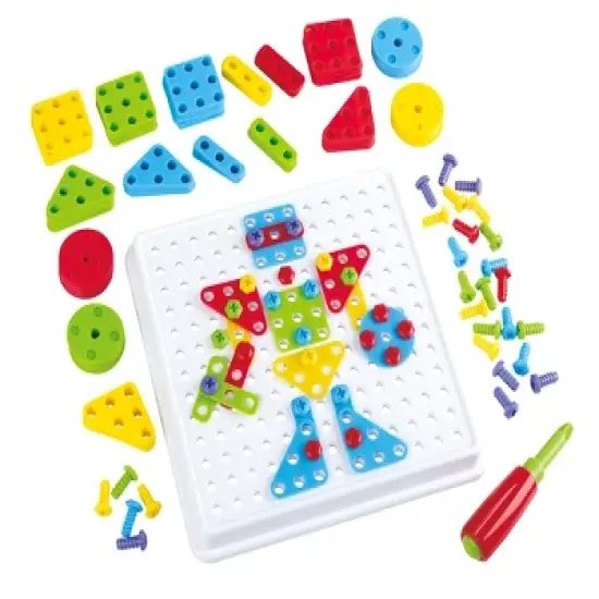 Kidoozie Create & Construct Building Kit, S.T.E.A.M Mosaic Art Activity for Children Ages 3+ image {3}