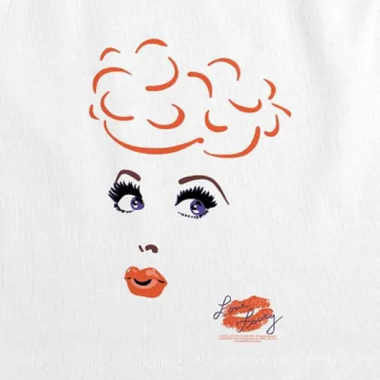 Women's I Love Lucy Eyelashes Sleeveless Crop Top Tank image {1}