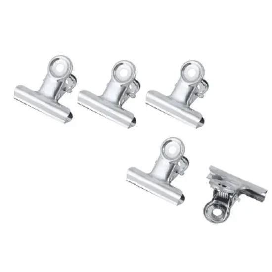 Unique Bargains 5 Pcs Office Document File Paper 1.5" Width Metal Binder Clips image {3}