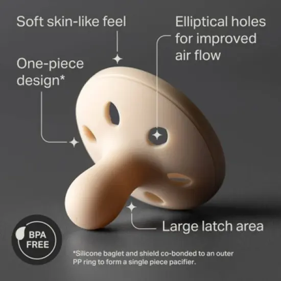 Tommee Tippee Beast Like Pacifier 0-6 Months - Yellow & Green - 4pk image {2}