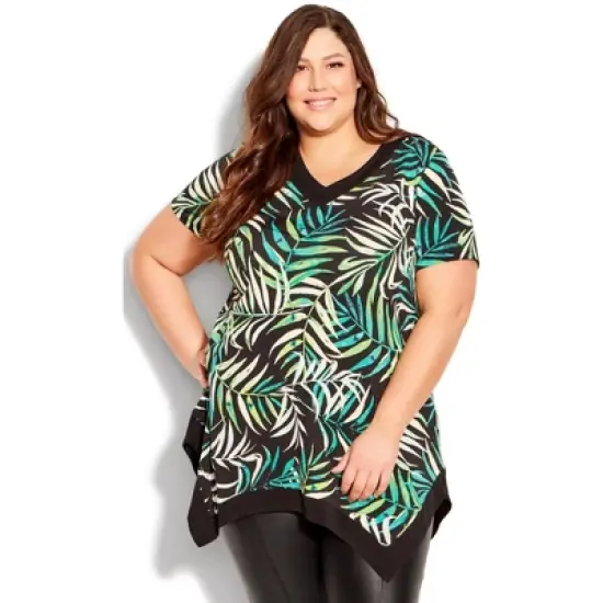 Women's Plus Size Colette Print Tunic  - Citrus Tropic | AVE STUDIO image {5}
