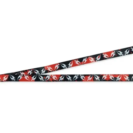 Ghostface Breakaway Lanyard Blood Splatter ID Badge Holder With 2" Rubber Charm Black image {3}