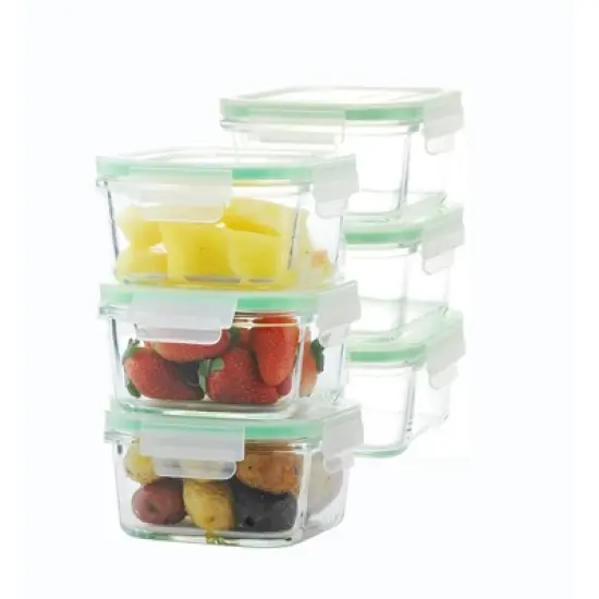 Kinetic Go Green Glassworks Square Food Storage Container Set - 37oz image {1}