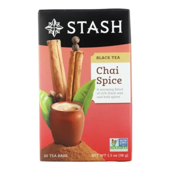 Stash Tea Chai Black Double Spice Tea - Case of 6/20 Bags image {1}