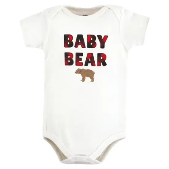 Hudson Baby Cotton Bodysuits, Brown Bear image {2}
