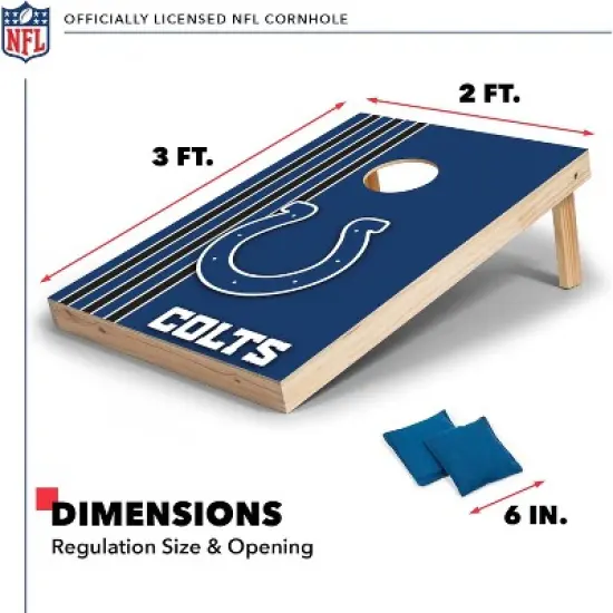NFL Indianapolis Colts 2'x3' Wood Cornhole Set image {5}