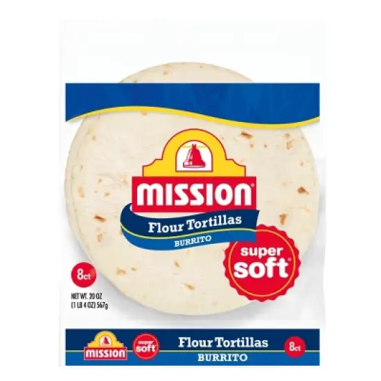 Mission Burrito Size Super Soft Flour Tortillas - 20oz/8ct image {9}
