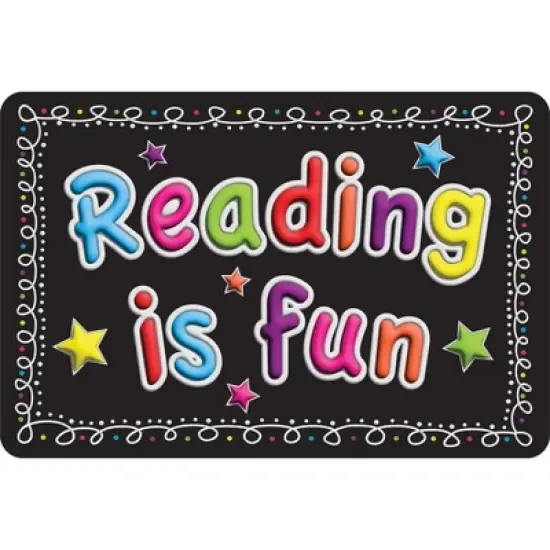 Ashley Productions&reg; The Original Fun Mat&trade;, Welcome Mat, 15.5" x 23.5", Reading is Fun image {1}
