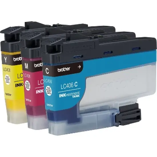 Brother LC4063PKS Cyan/Magenta/Yellow Standard Yield Ink Cartridges 3/Pack image {1}