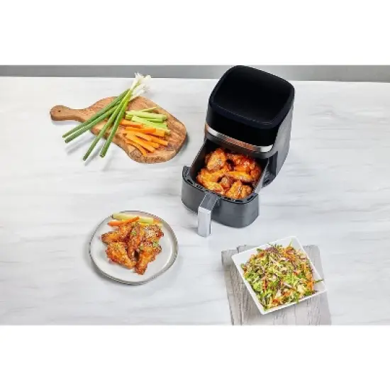 BLACK+DECKER Purify 2QT Air Fryer, Timer with Auto Shut-off and Shake Reminder, Digital LED Touchscreen and 9 Presets, 1000W, Dishwasher Safe Parts image {10}
