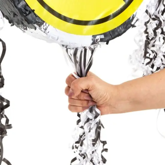 Blue Panda Small Pull String Pinata for Train Birthday Party Decorations, Railroad Crossing Sign, 13 x 13 x 3 In image {2}