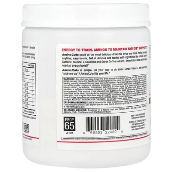 ALLMAX A:CUTS Amino-Charged Energy Drink, Goji Berry - 210 g - with Caffeine, Green Coffee Extract, L-Carnitine & 2000 mg of Taurine - Sugar & Gluten image {2}