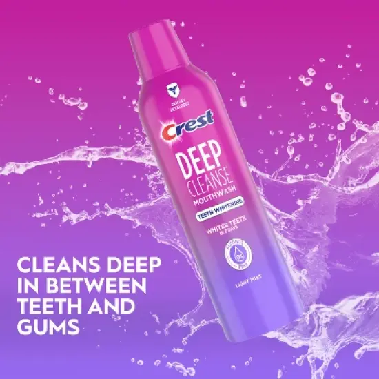 Crest Deep Cleanse Teeth Whitening Mouthwash - Light Mint - 475ml image {3}