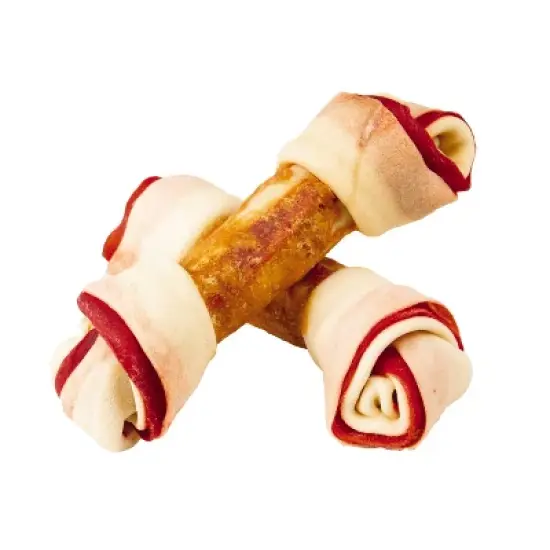 Good 'n' Fun Triple Flavor with Chicken, Pork and Beef Bone Rawhide Dog Treats - 4.7oz image {3}