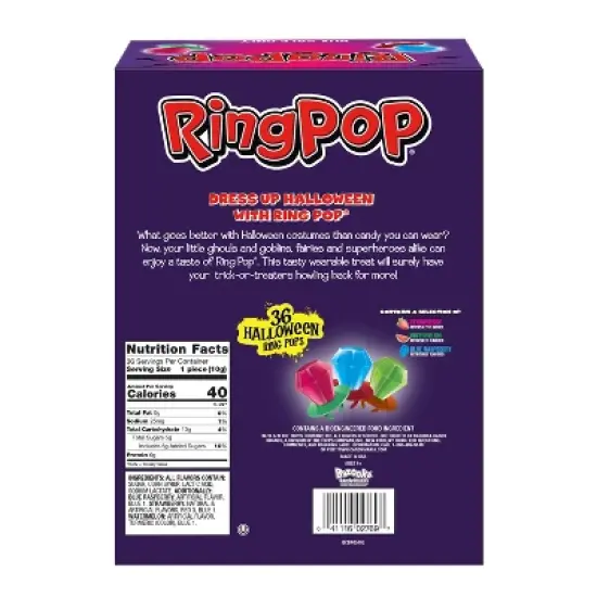Ring Pop Halloween Lollipops - 12.60oz/36ct image {1}