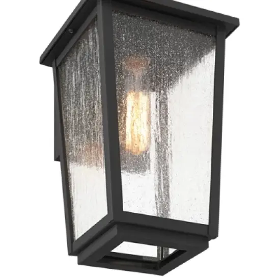 John Timberland Misty 16 1/4" High Sand Black Outdoor Wall Light image {8}