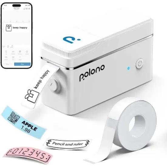 POLONO P31S Label Maker Machine with Tape, Portable Bluetooth Label Printer for Organizing Storage Office Home, with Multiple Templates image {6}
