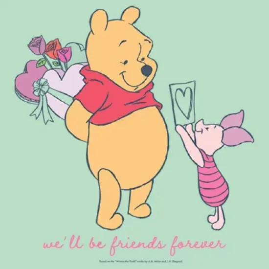 Girl's Winnie the Pooh We'll Be Friends Forever Piglet T-Shirt image {1}