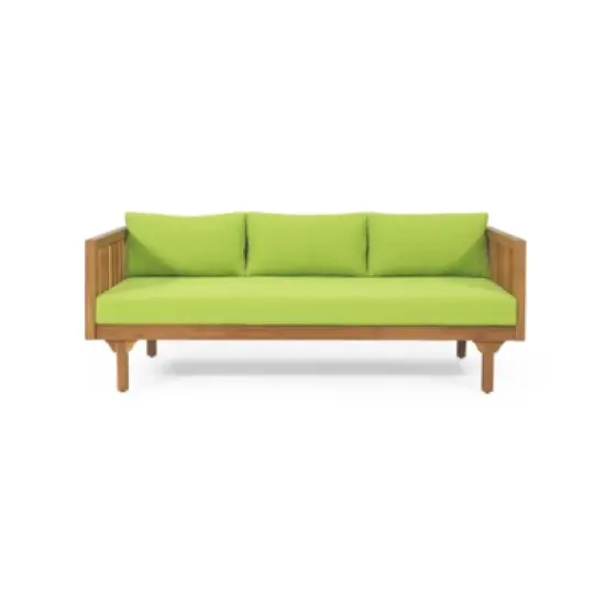 DSVIMOY Daybed, 3 Seater Daybed Conversation Set with Arms, Green, 67.5"*32"*24.25" image {4}