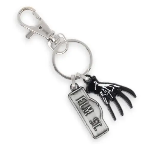 SalesOne LLC A Nightmare On Elm Street Sign and Freddy Glove Heavy Duty Metal Car Keychain image {1}