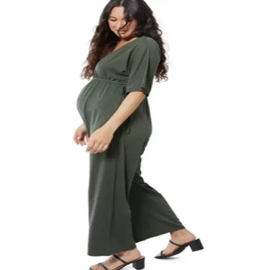 Ingrid & Isabel Maternity Wide Leg Jumpsuit image {2}