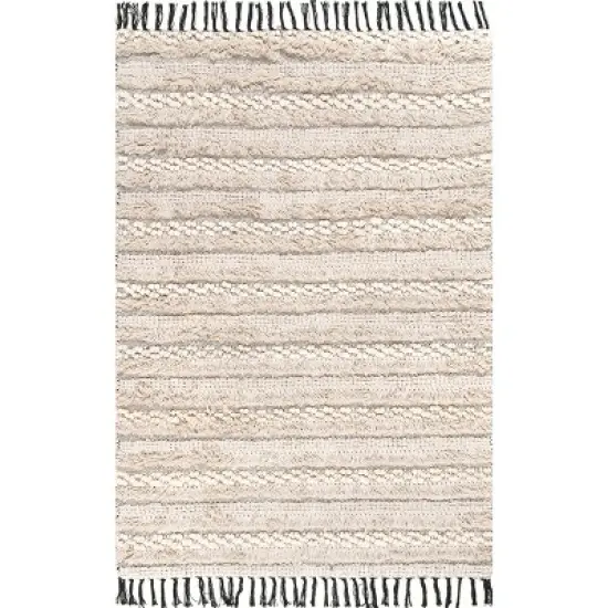 nuLOOM Handmade Emerita Tassel Shag Area Rug image {8}