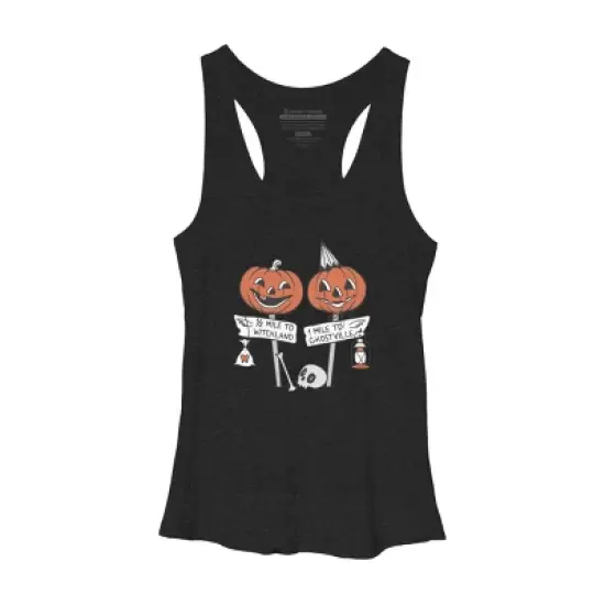 Women's Design By Humans Halloween Pathways By runcatrun Racerback Tank Top image {6}