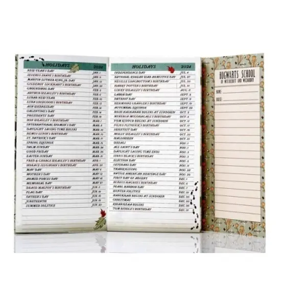Wizarding World Harry Potter 2024 Weekly Pocket Planner 6.5"x3.5" Herbology image {2}