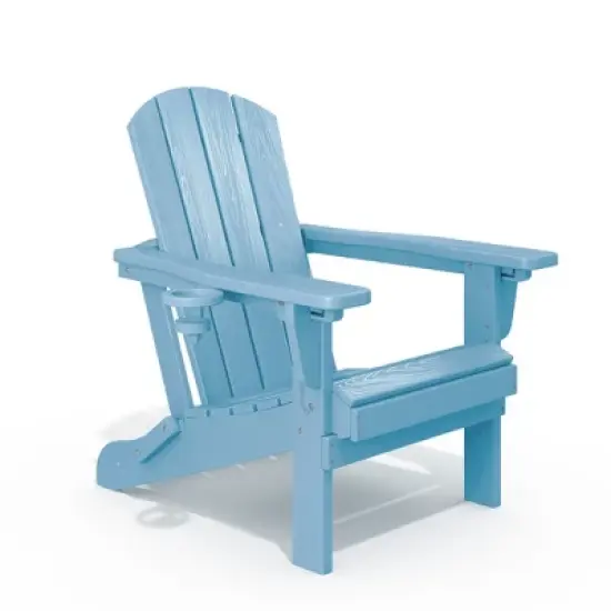 Hyleory Adjustable HDPE Adirondack Chair with Ergonomic Backrest image {10}