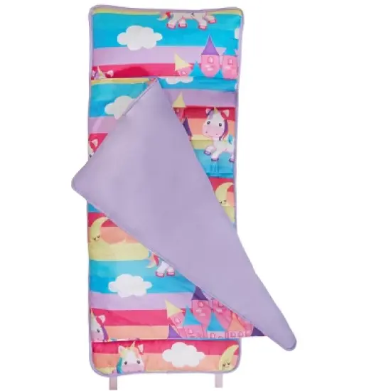 Everyday Kids Unicorn Nap Mat with Removable Pillow &ndash; Soft, Roll-Up Sleeping Bag for Kids Ages 3&ndash;6 &ndash; Great for Preschool, Daycare & Travel image {3}