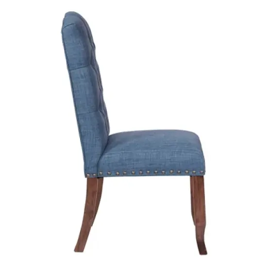 Jessica Tufted Dining Chair Navy - OSP Home Furnishings image {1}