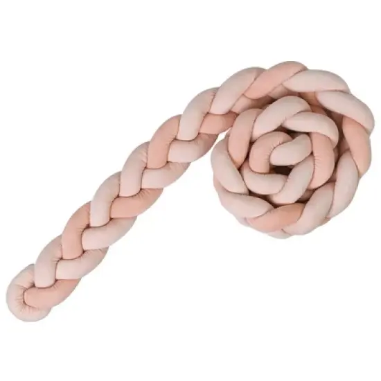 SARO Braided Crib Bumper &ndash; 90.5&rdquo; Baby Crib Rail Guard, Soft Knotted Cushion Liner & Nursery Decor, Protective Braided Pillow for Infants & Toddlers image {3}