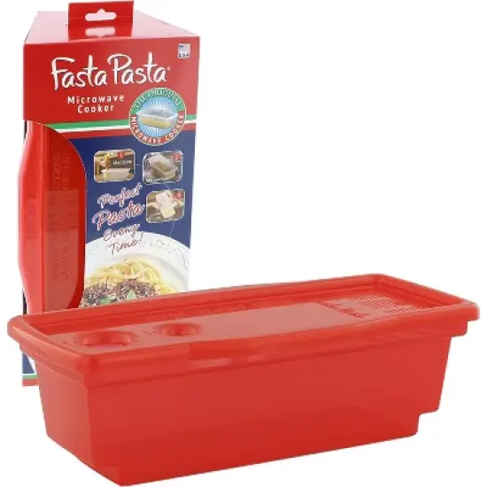Fasta Pasta Plastic Pasta Cooker | up to 4 Servings | No Mess, Sticking or Waiting For Boil | Perfect Al Dente Pasta Every Time - Great Christmas Gift image {3}