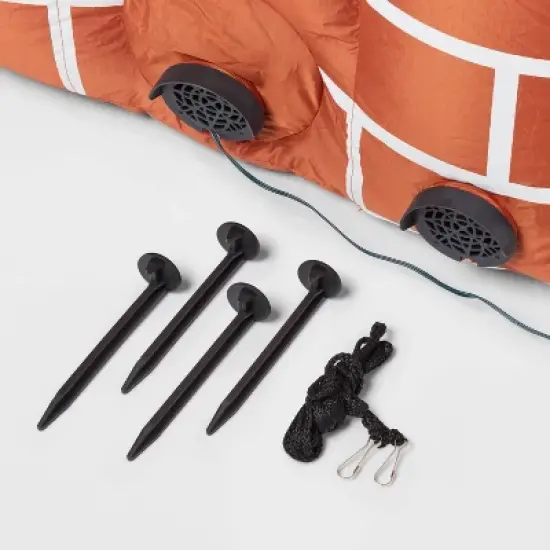 6' LED Animated Santa in Chimney Christmas Inflatable Decoration Red - Wondershop&trade;: Festive Yard Display, Easy Setup image {4}