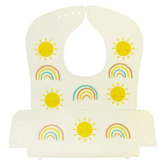 Neat Solutions Toddler Silicone Fold Down Bib - Neutral image {4}