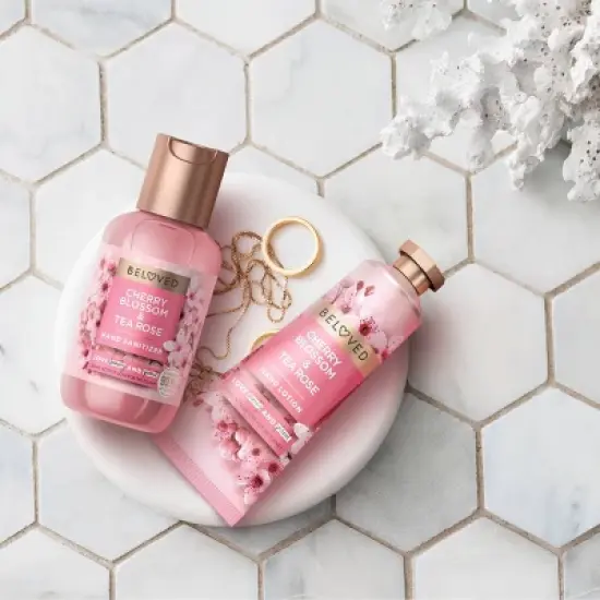 Beloved Cherry Blossom & Tea Rose Hand Lotion, Travel Size - 1oz image {5}