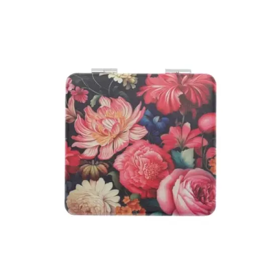 Unique Bargains Oil Painting Flowers Makeup Mirror Assorted Color 1 Pc image {3}