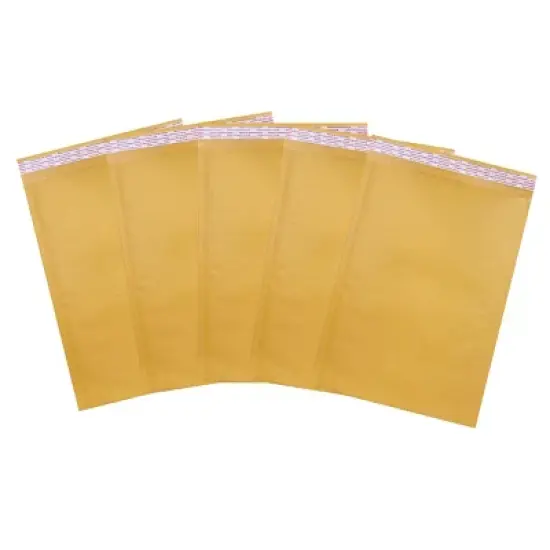 UOFFICE Pack of 5 Kraft Bubble Mailers 12.5"x 19" - #6 Self-Seal Padded Envelopes image {3}