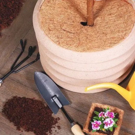 Envelor 15pk 11" Coco Coir Plant Cover Mulch Mat image {2}