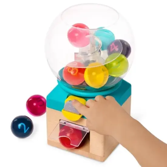 B. toys Rainbow Gumballs - Colors & Numbers Gumball Machine: Baby and Toddler Learning Toy, Fine Motor Skills Development image {2}